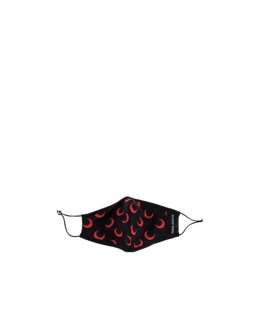 MARINE SERRE White Crescent Moon-Print Face Mask