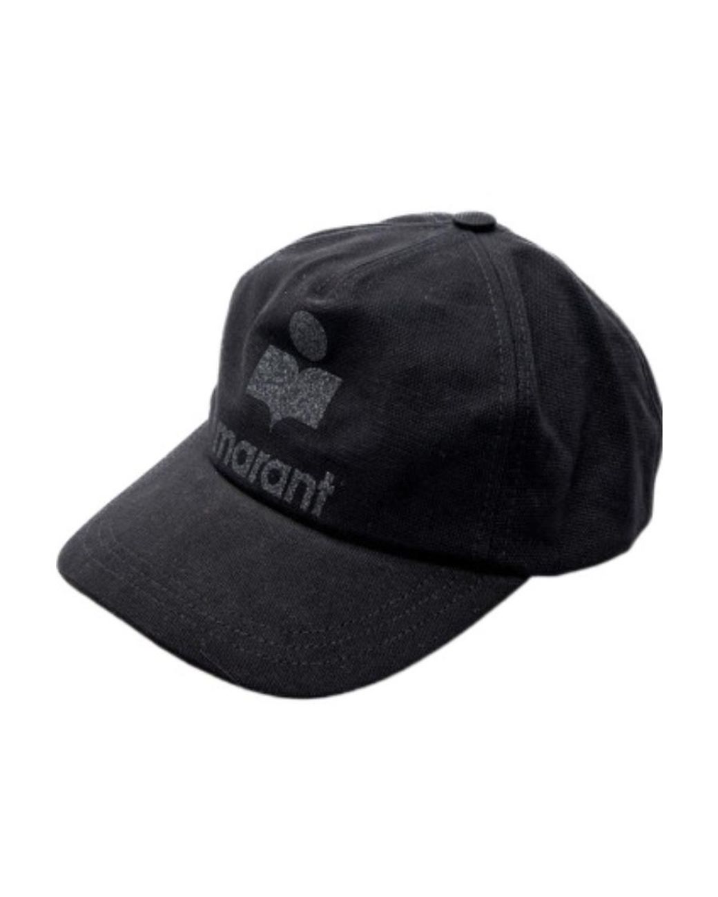 Isabel Marant Blue Logo Printed Baseball Cap