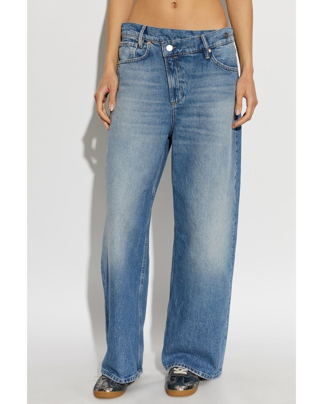 AllSaints Blue Aki Wide-Leg Jeans