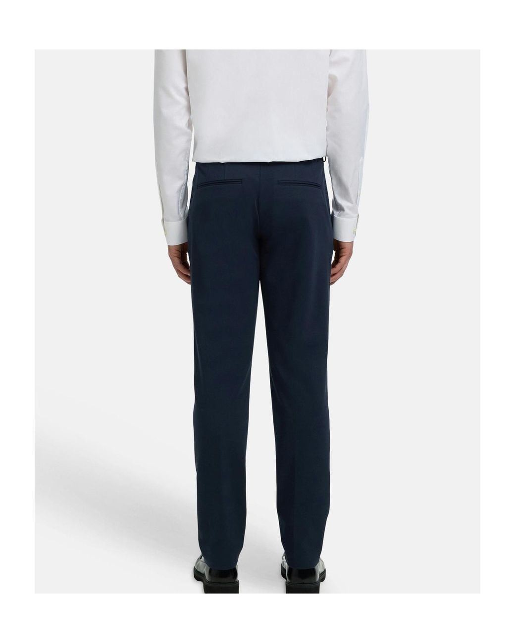 SELECTED Blue Slim-Fit Formal Trousers for men