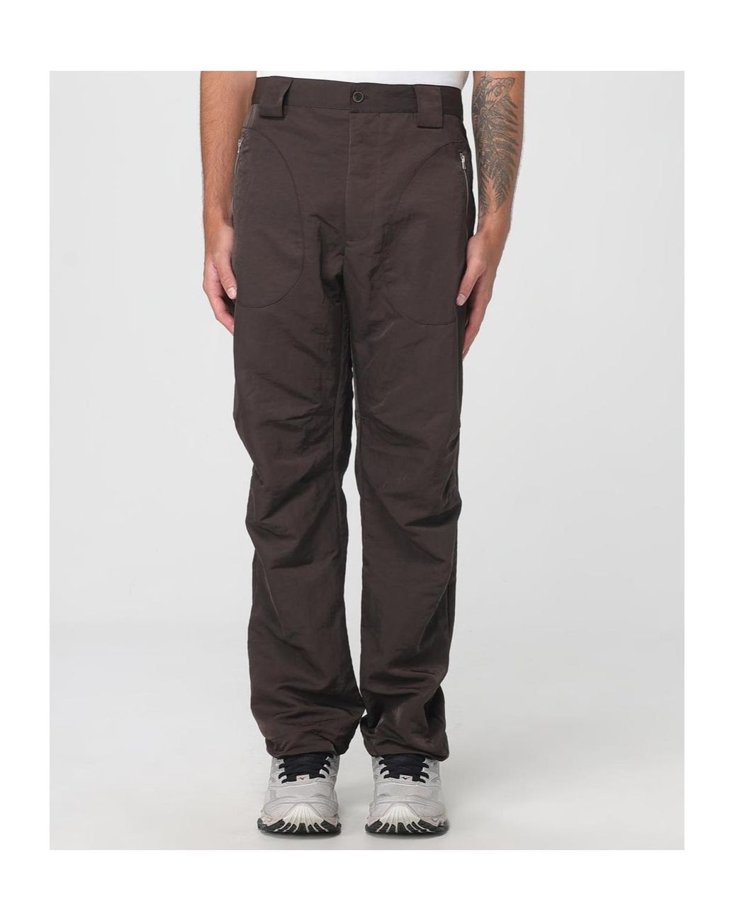 RANRA Gray Casual Pants With Belt Loops for men