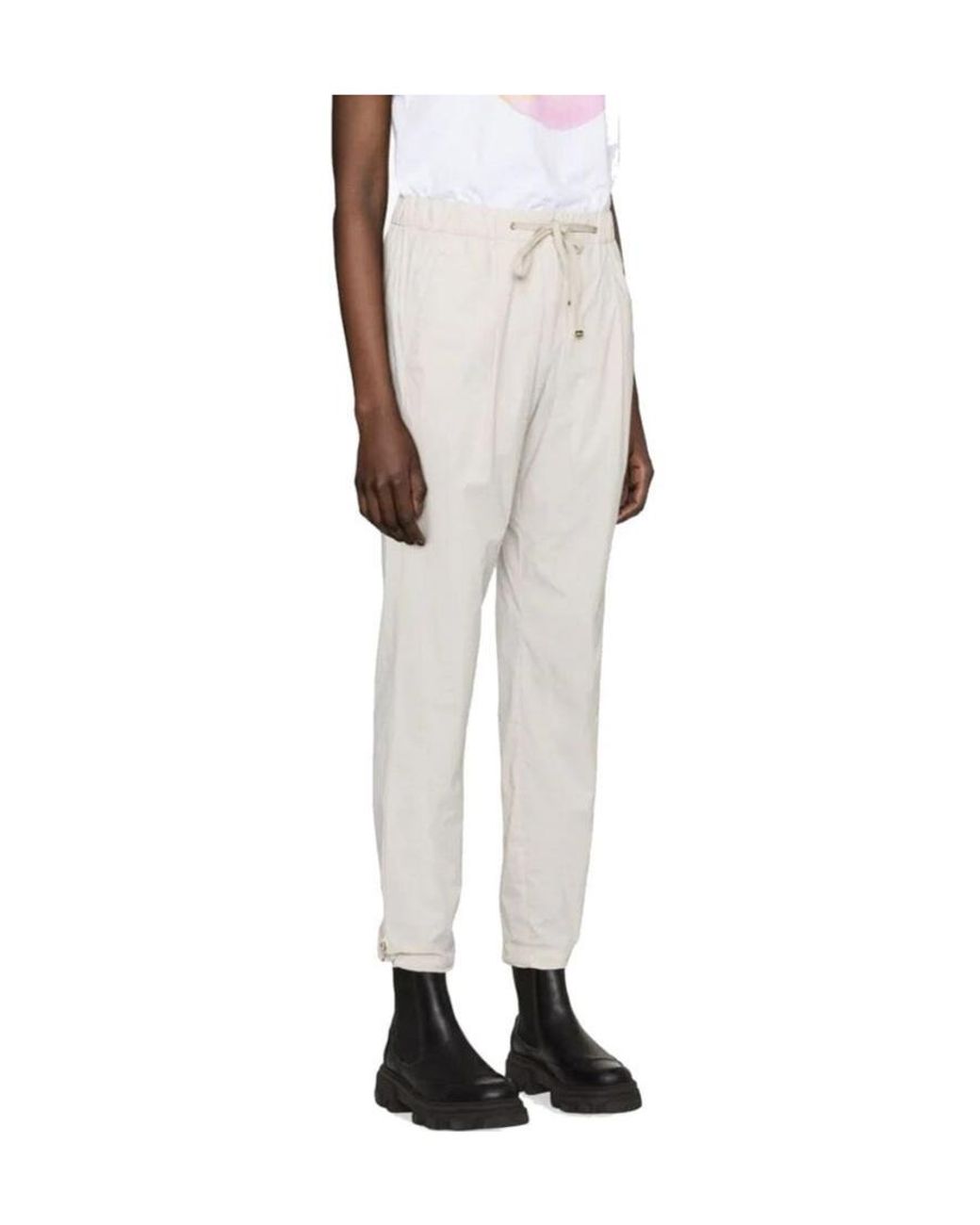 Herno Gray Logo-Plaque Tapered Trousers
