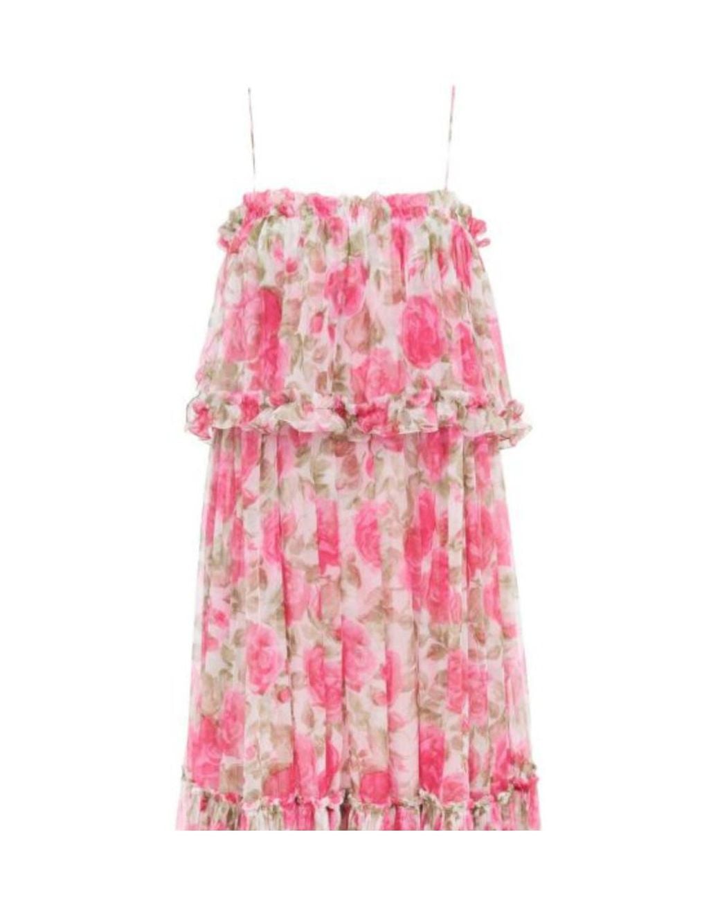 Chloé Pink Thin-Strap Long Dress