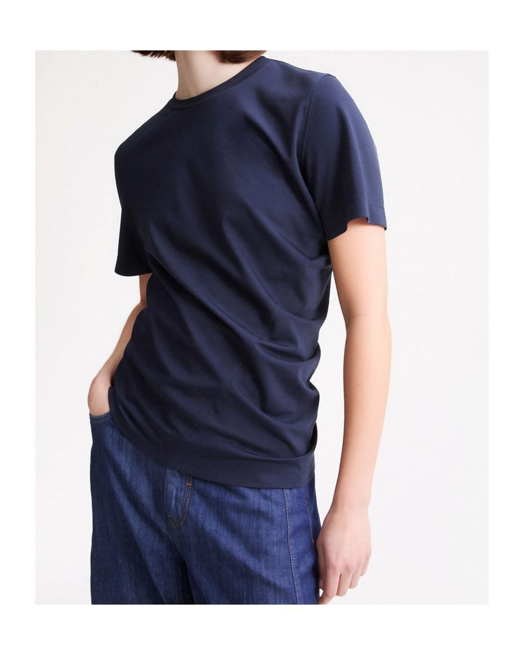 Marella Blue Asymmetric Hem T-Shirt