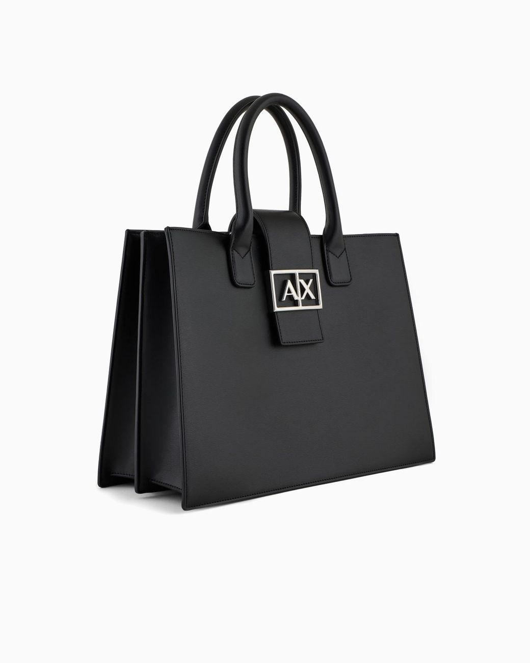 ARMANI EXCHANGE Black Top Handle Tote Bag