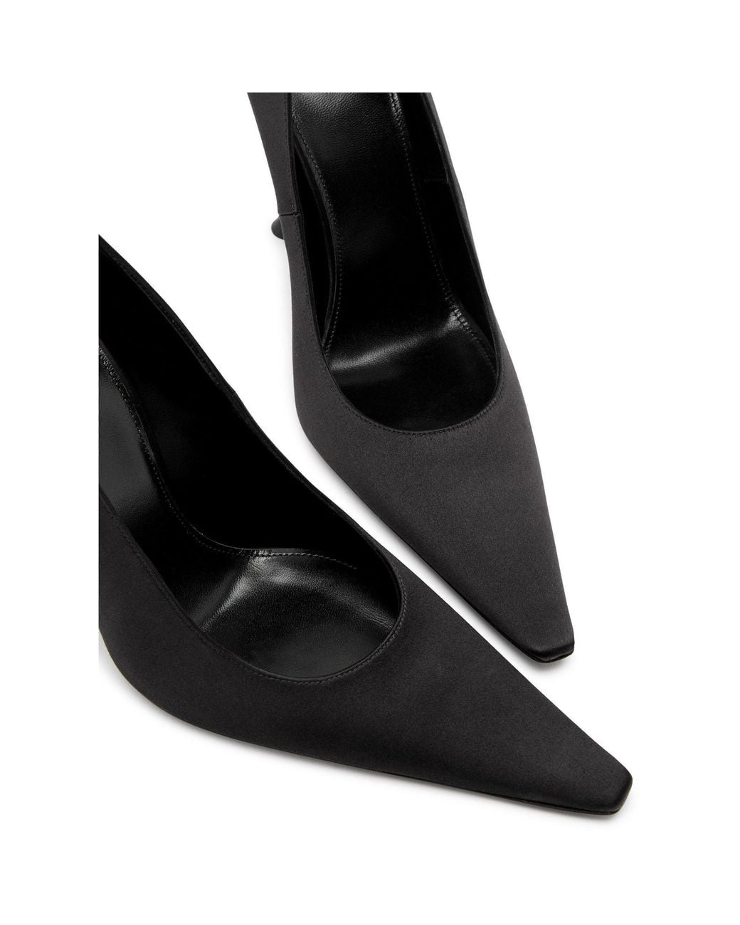 Saint Laurent Black Satin Pumps