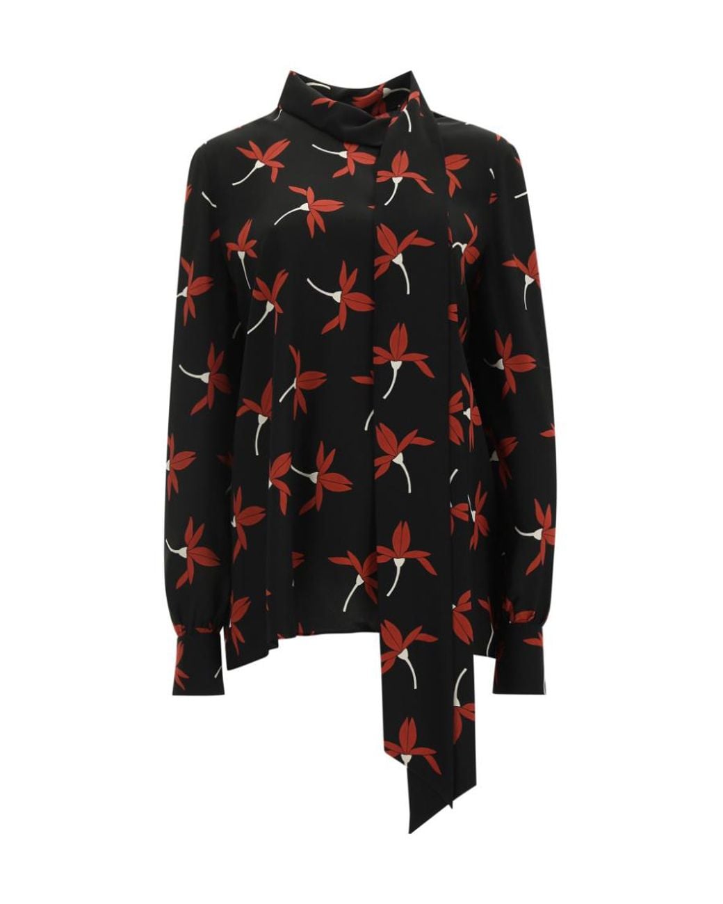 Valentino Black Printed Blouse