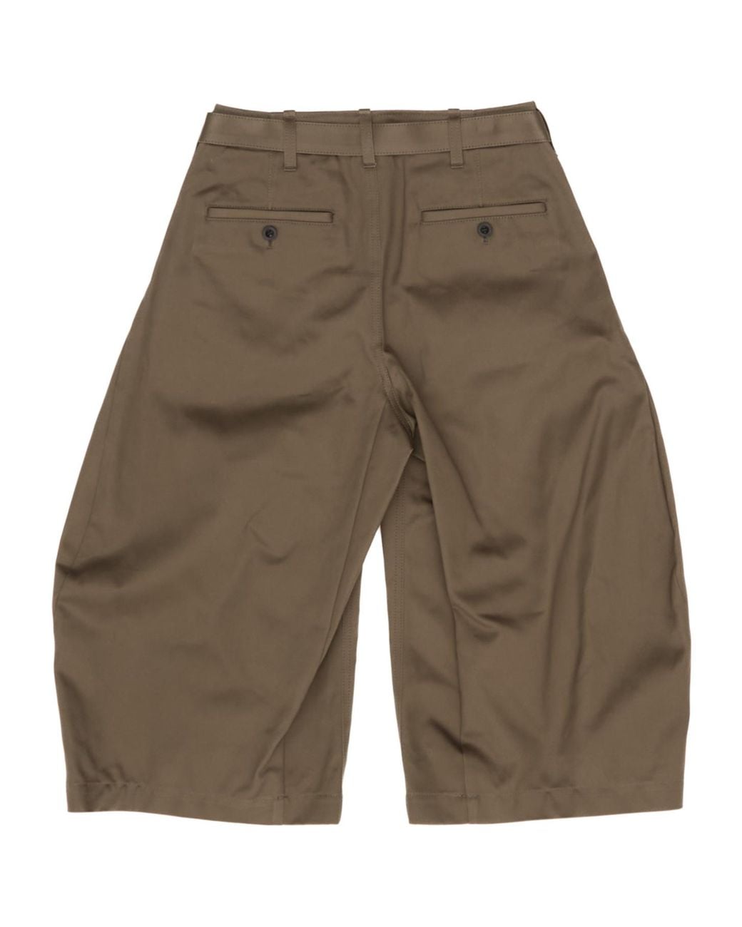 Sacai Green Belted Wide-Leg Pants