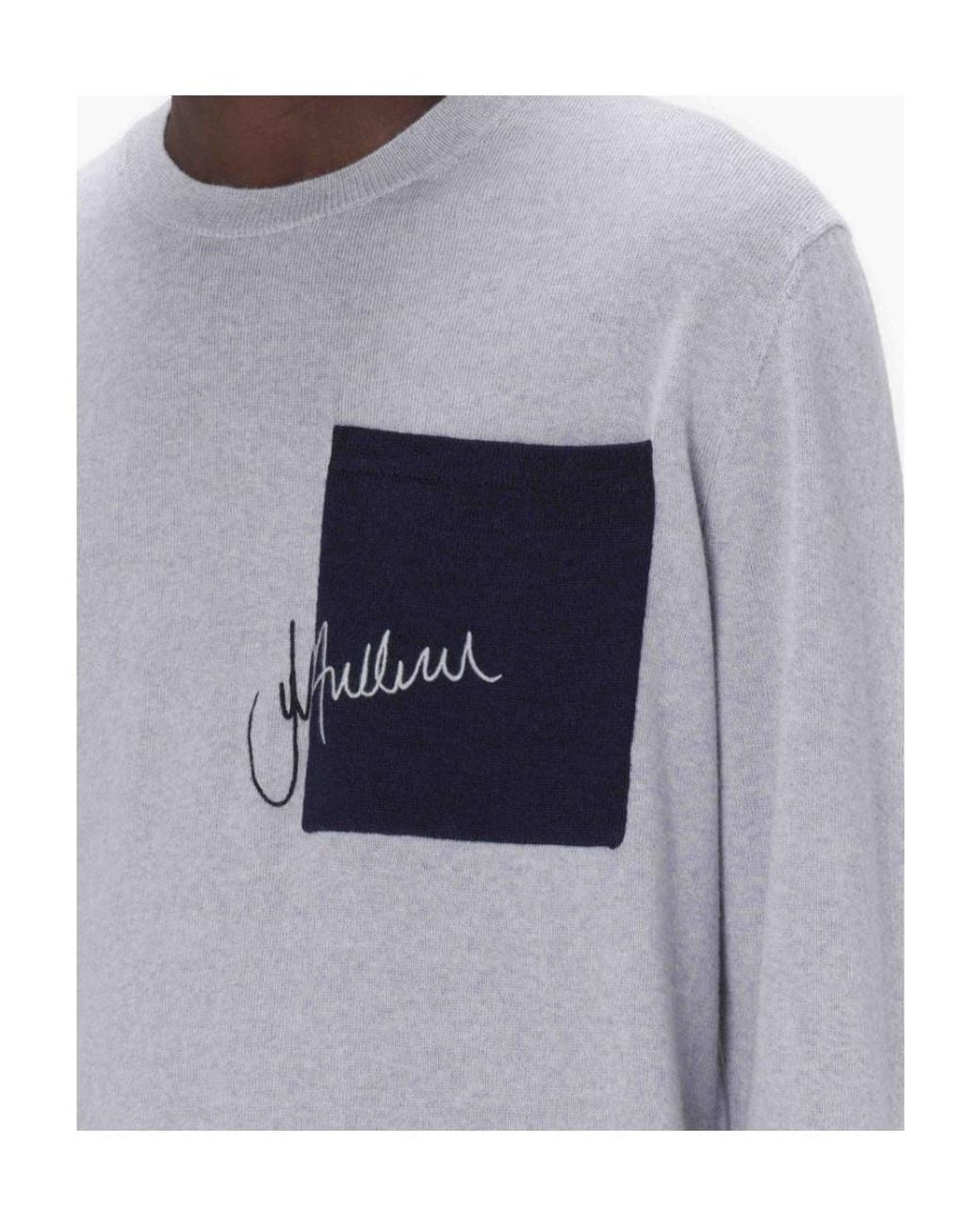 J.W. Anderson Gray Jw Anderson Logo Embroidered Knit Jumper for men