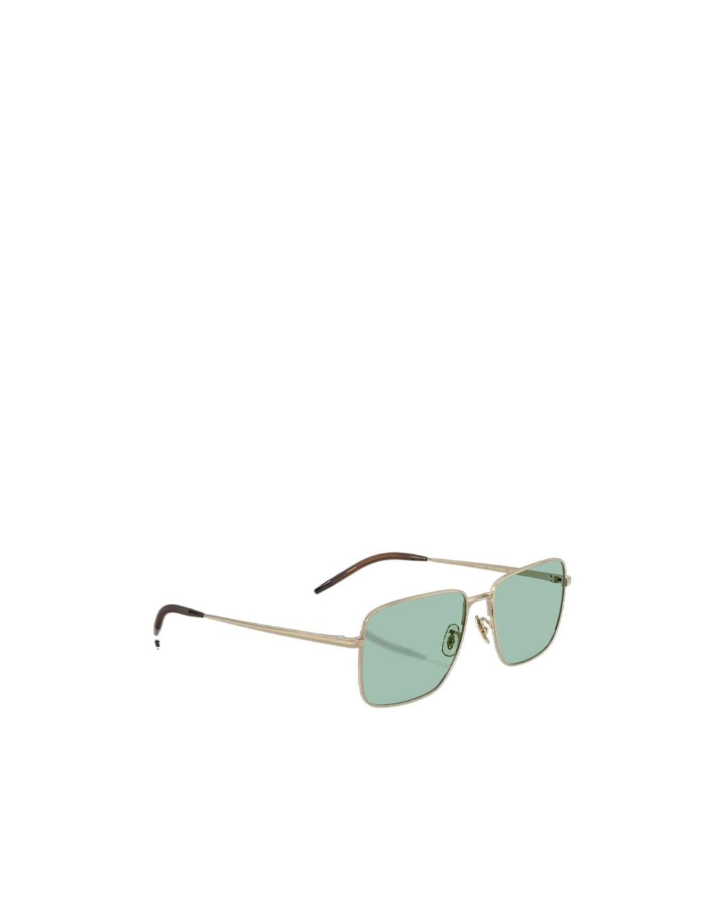 Oliver Peoples Green Welston Square-Frame Titanium Glasses for men