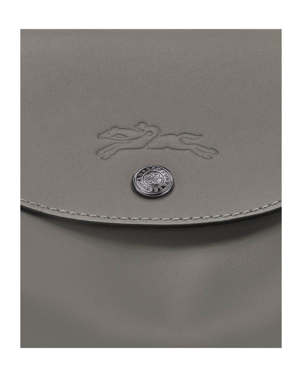Longchamp Gray Flap Detail Shoulder Bag