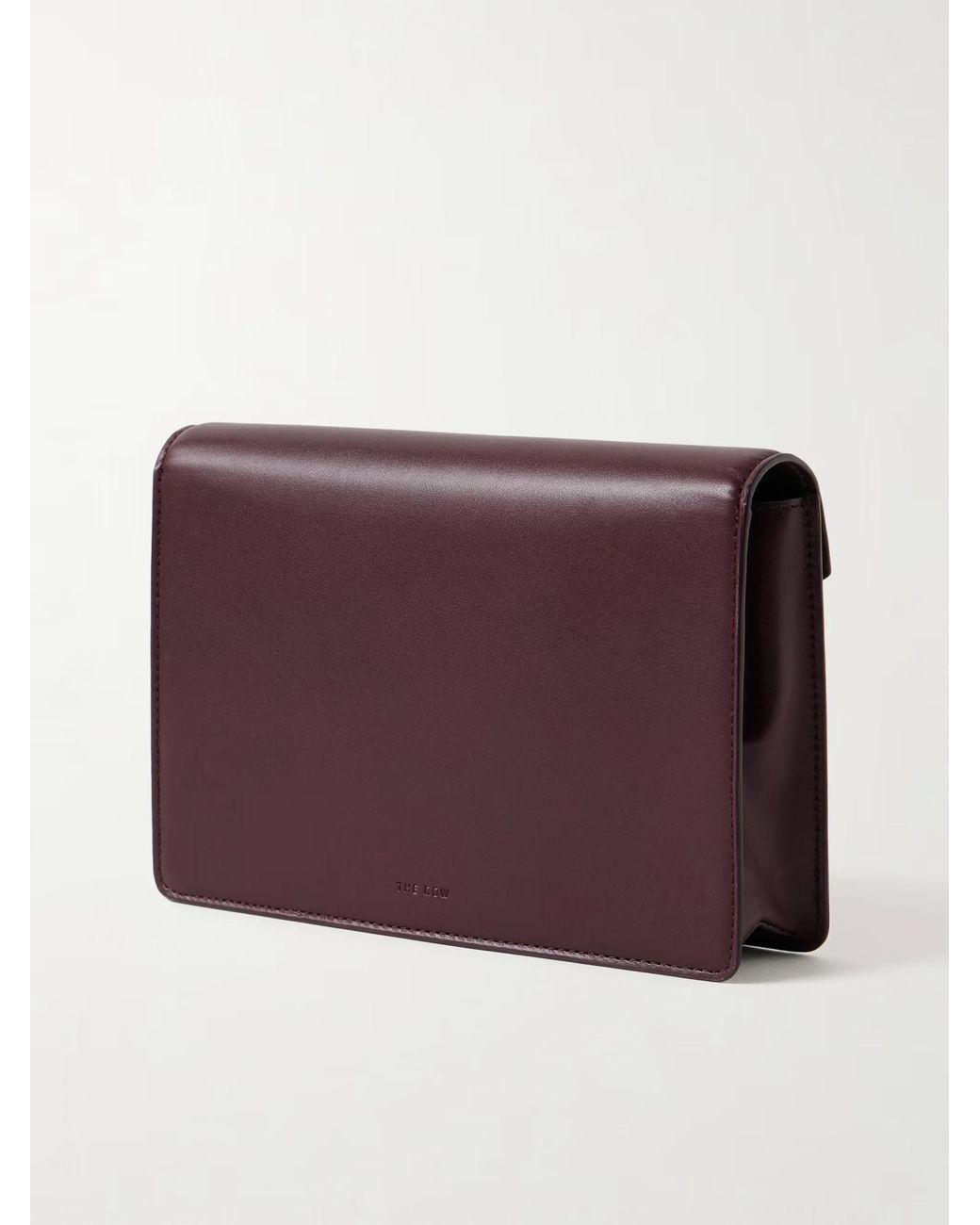 The Row Purple Leather Clutch