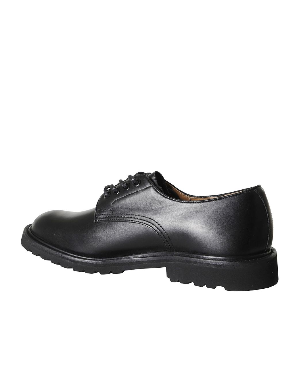 Tricker's Black Daniel Lace-Up Leather Derby Shoes for men