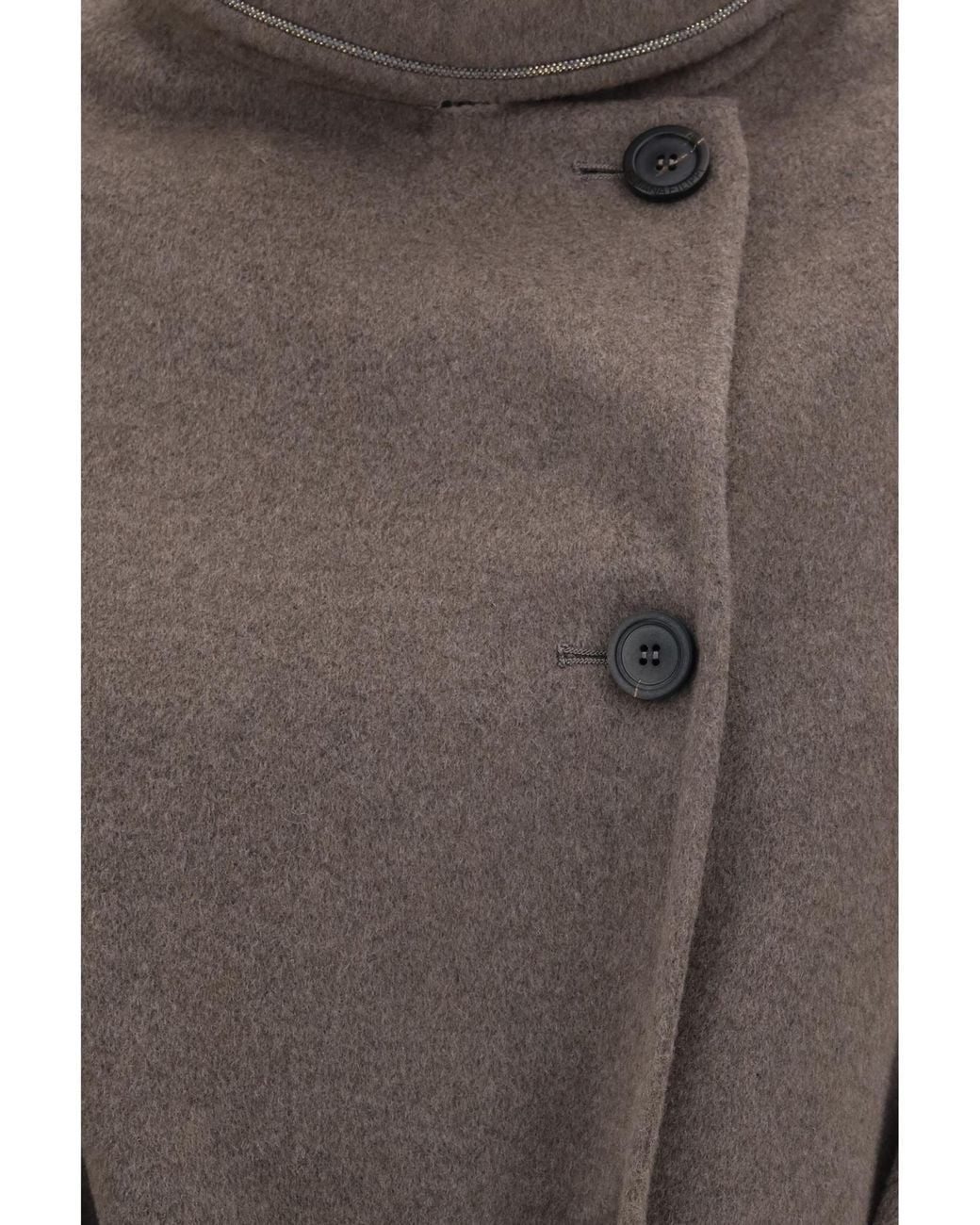 Fabiana Filippi Brown Long-Sleeved Coat