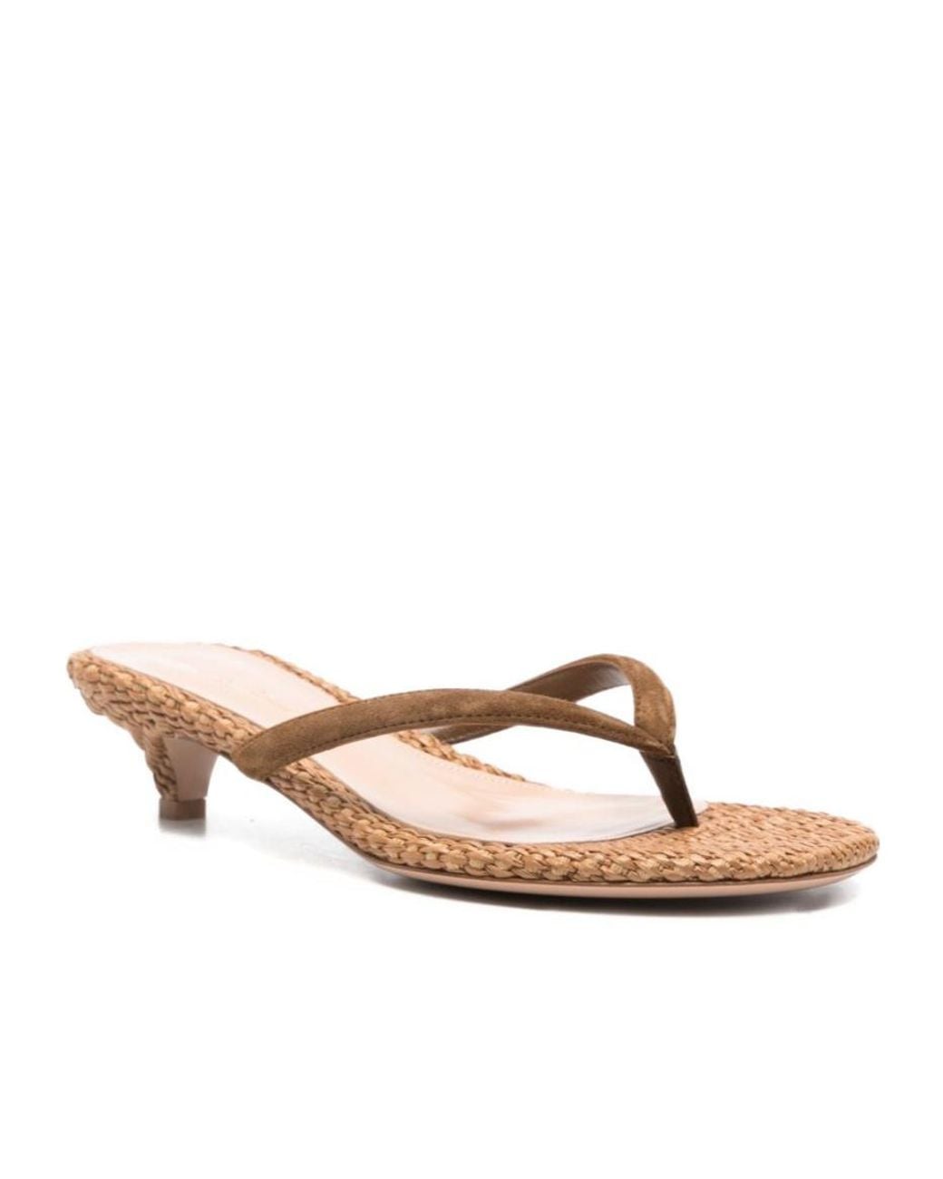 Gianvito Rossi Brown Calypso Thong Strap Sandals