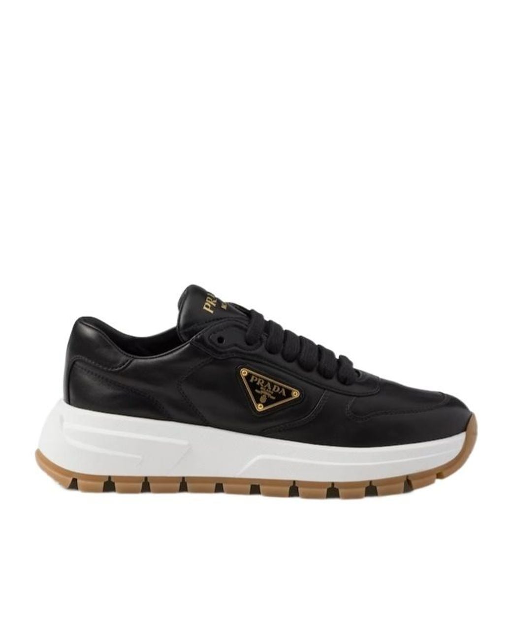 Prada Black Prax 01 Leather Sneakers