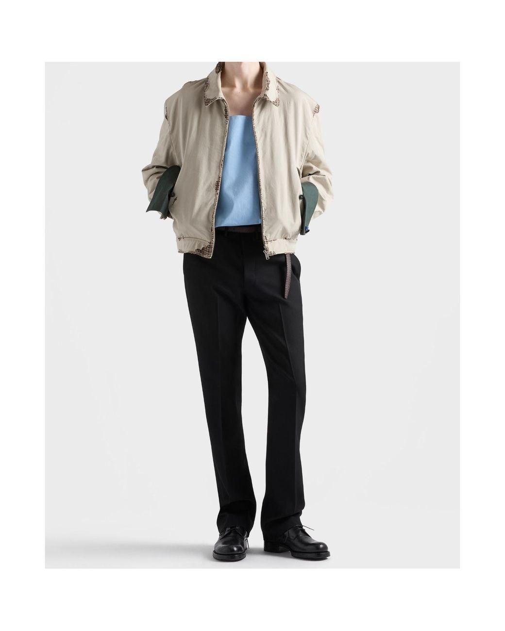 Prada Natural Bonded Devoré Cotton Jacket for men