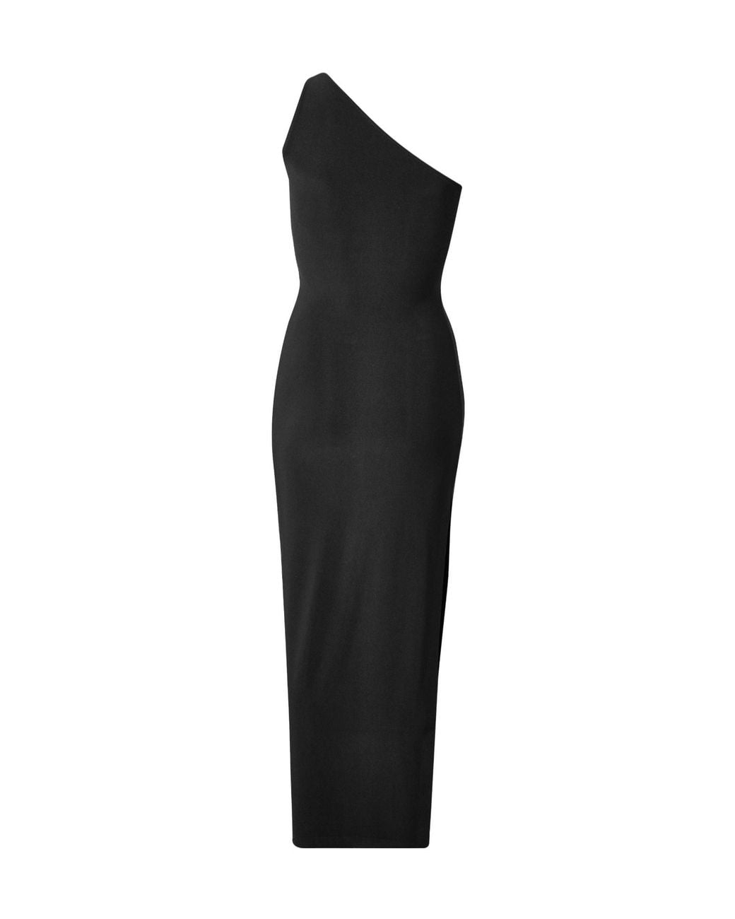 Norma Kamali Black One-Shoulder Gown