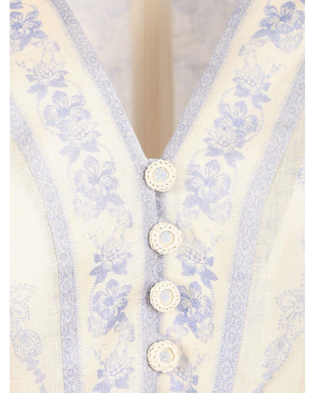 Zimmermann Natural Indra Plunge Mini Dress