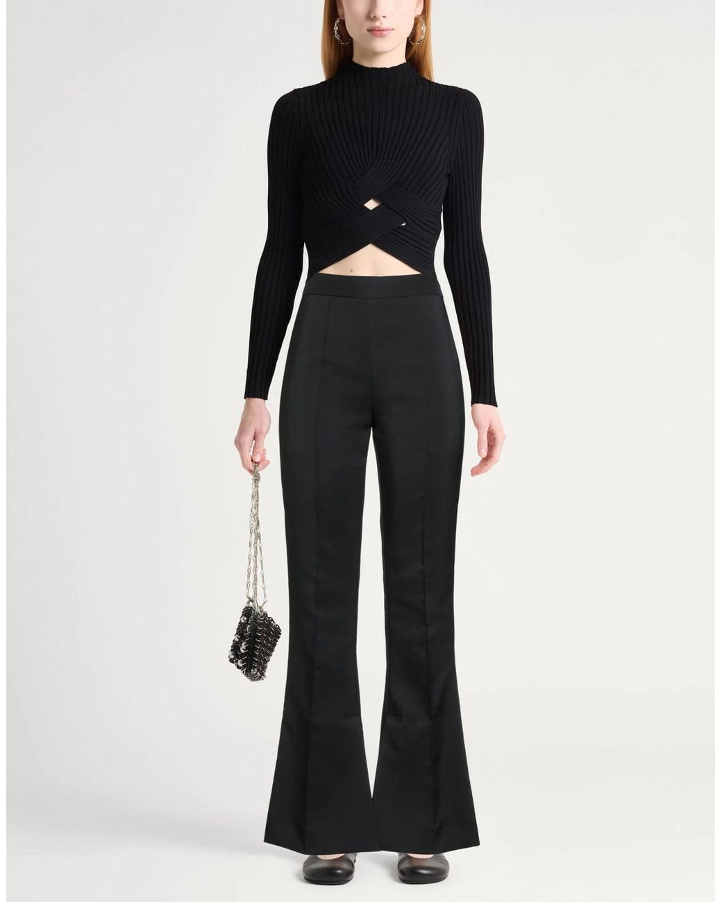 Marni Black Solid Color Flared Pants