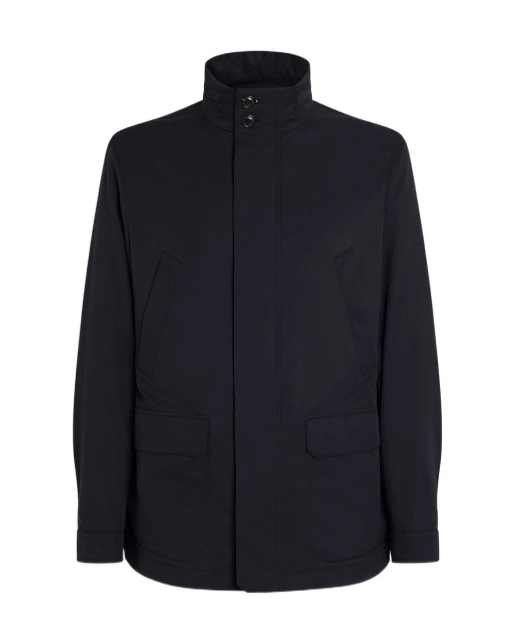 Zegna Blue Technical Fabric Motorin 250Cc Field Jacket for men