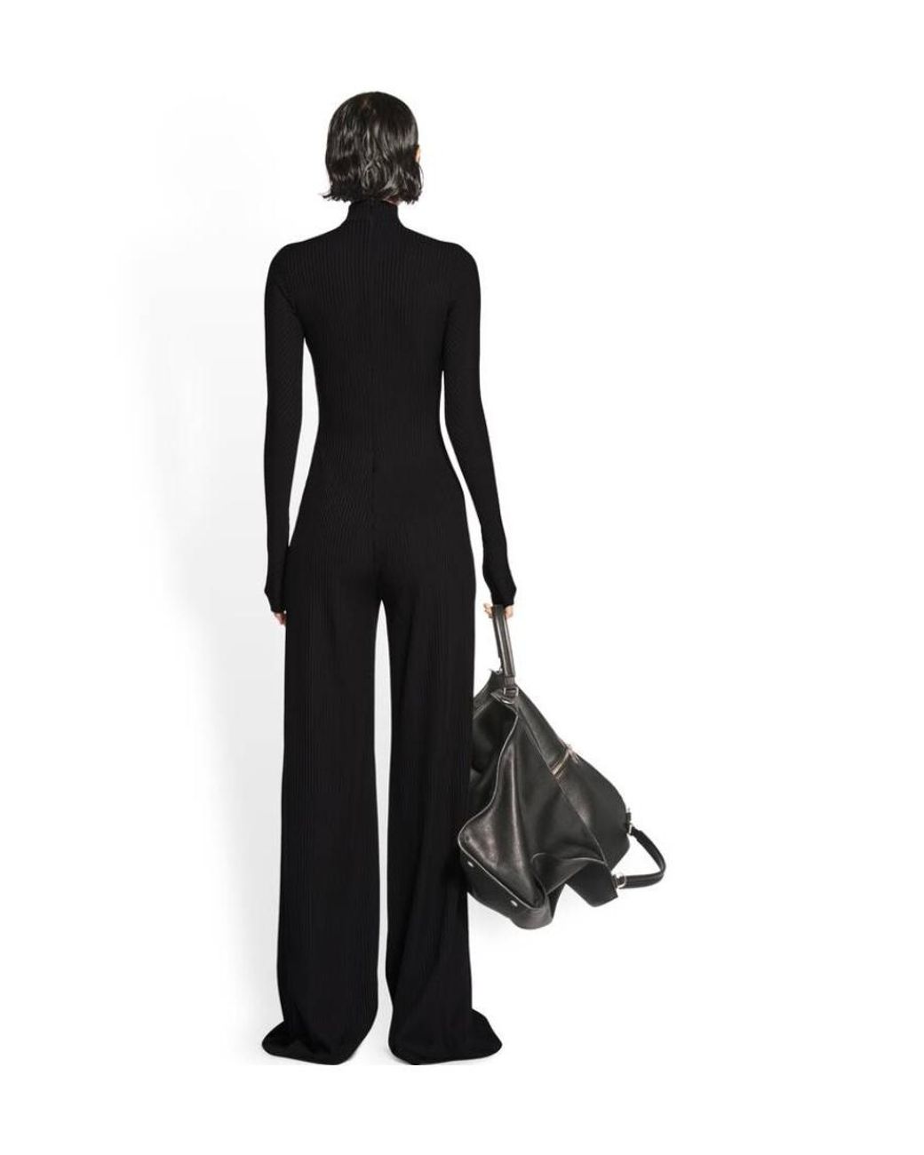Balenciaga Black Tuta A Lupetto Da Donna