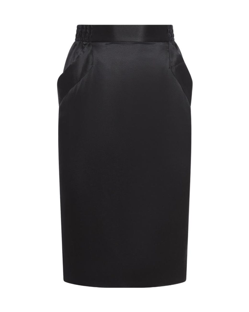 Saint Laurent Black High Waist Pencil Skirt