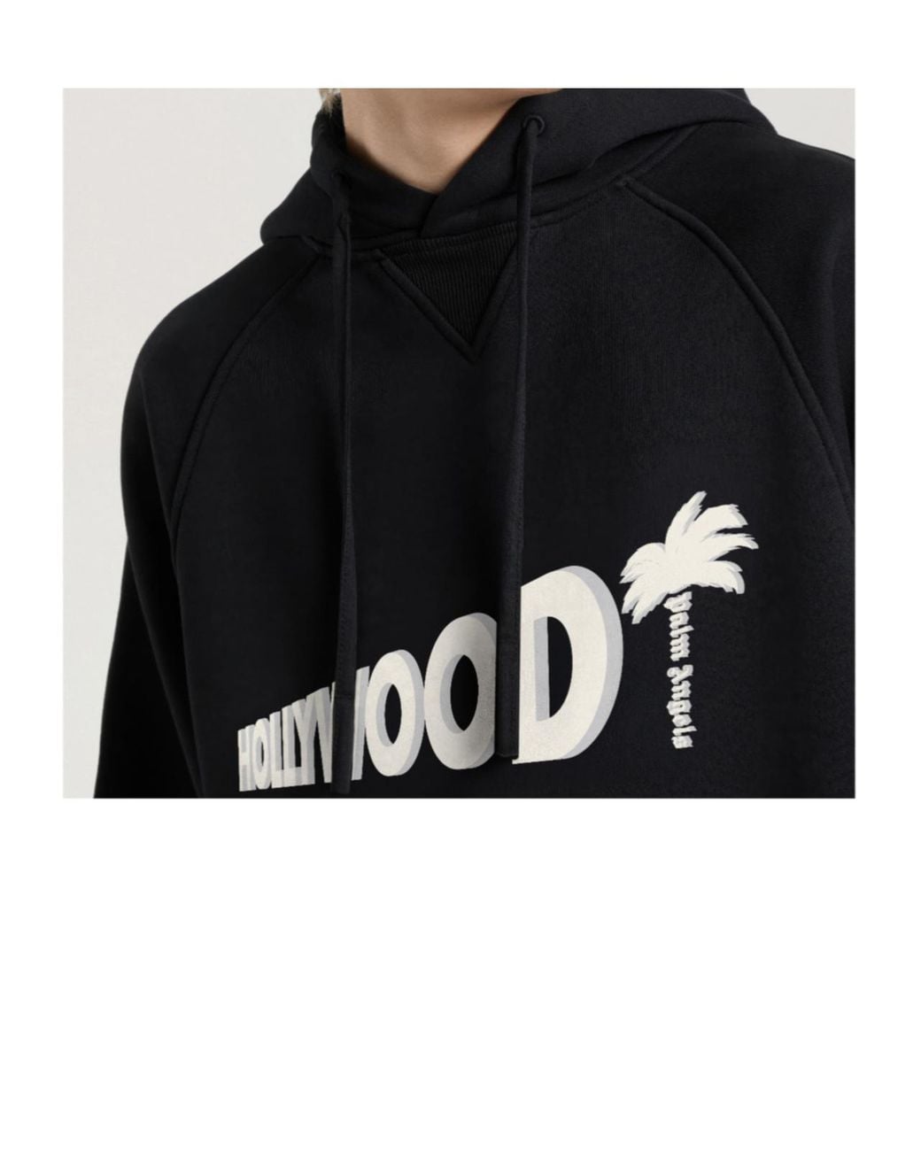Palm Angels Black Sunset Blvd Palm Loose Hoodie for men