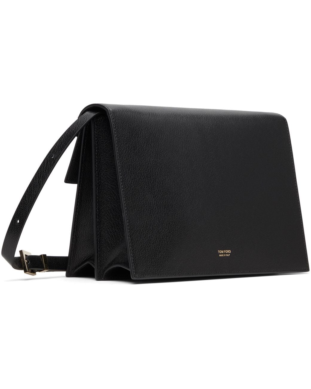 Tom Ford Black Logo-Plaque Clutch Bag