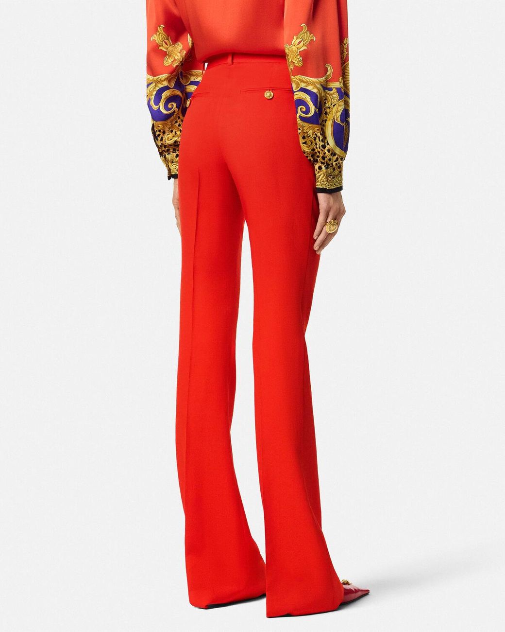 Versace Pressed-Crease Tailored Trousers