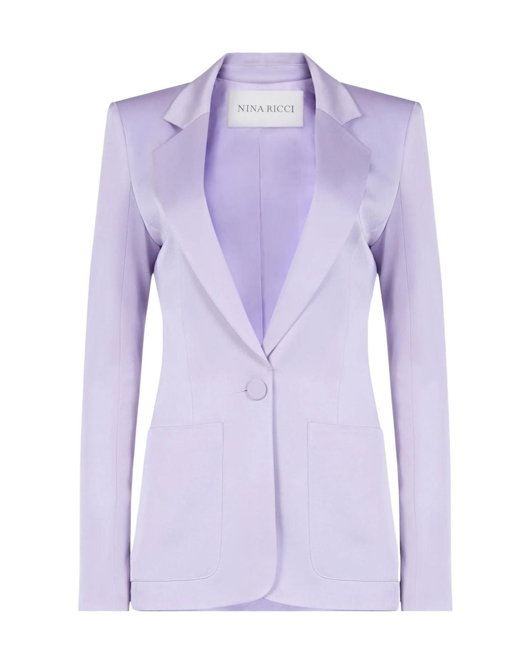 Nina Ricci Purple Crepe Satin Blazer