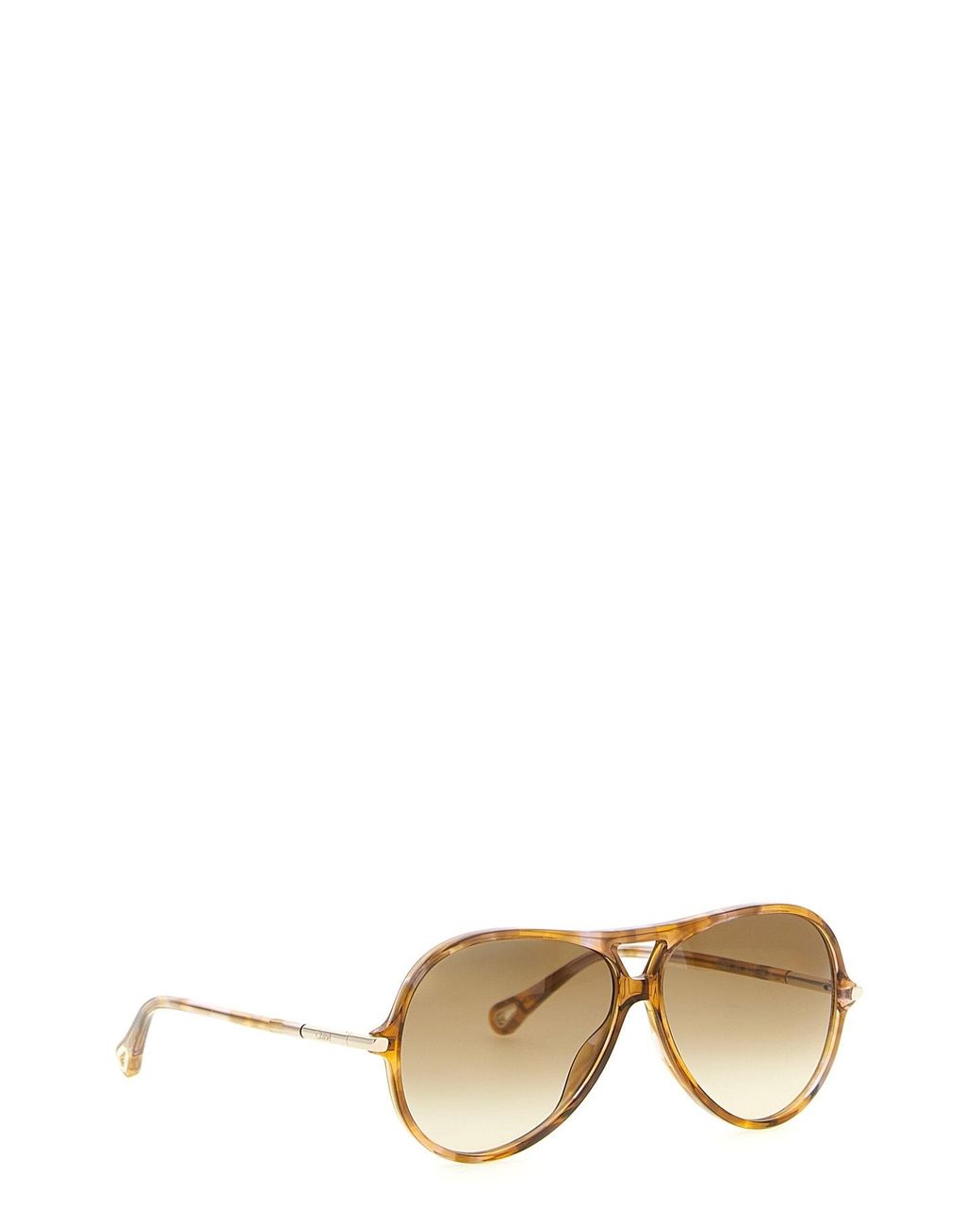 Chloé Metallic Chloé Eyewear 59 Pilot Sunglasses