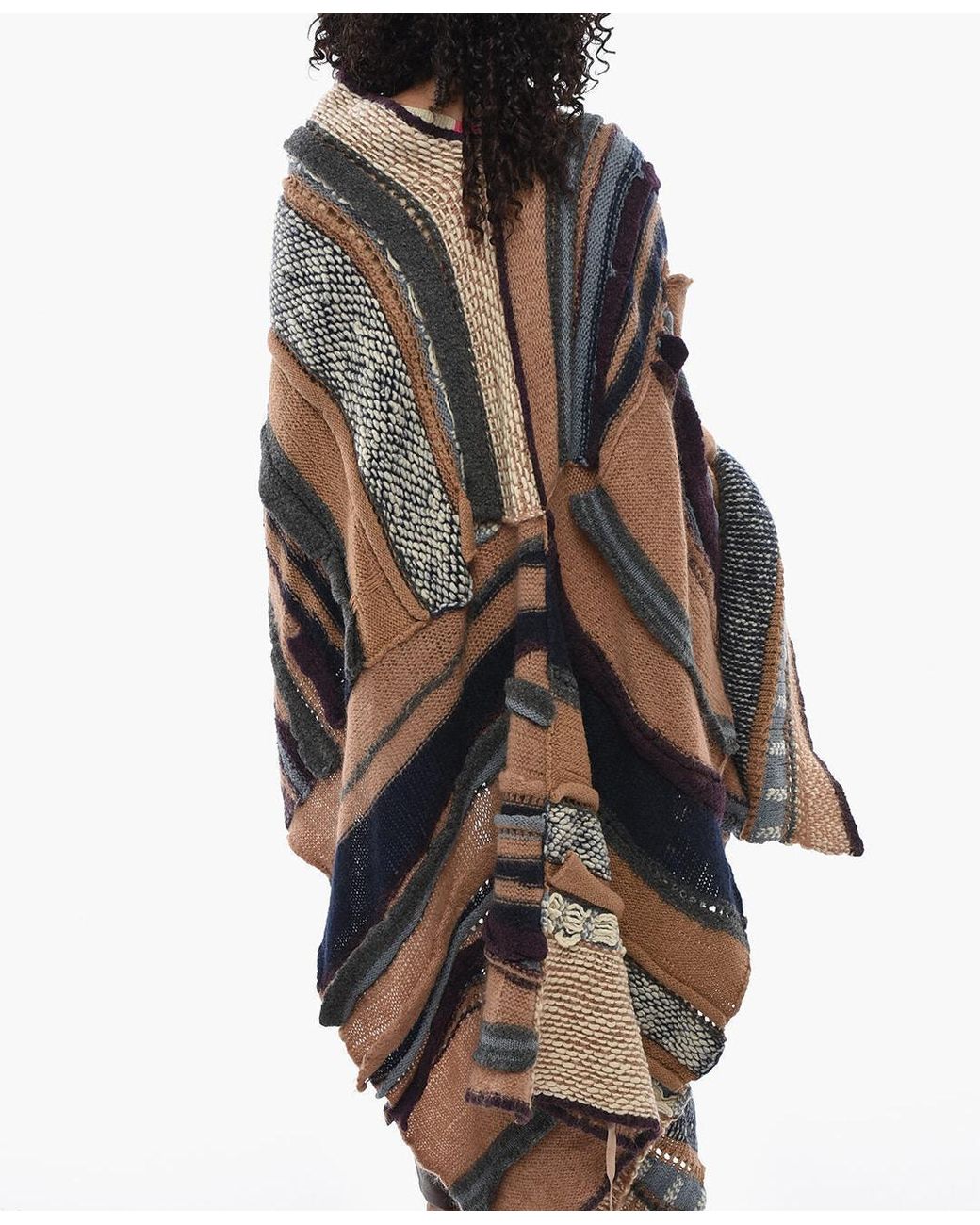 Stella McCartney Black Multi-Pattern Cape