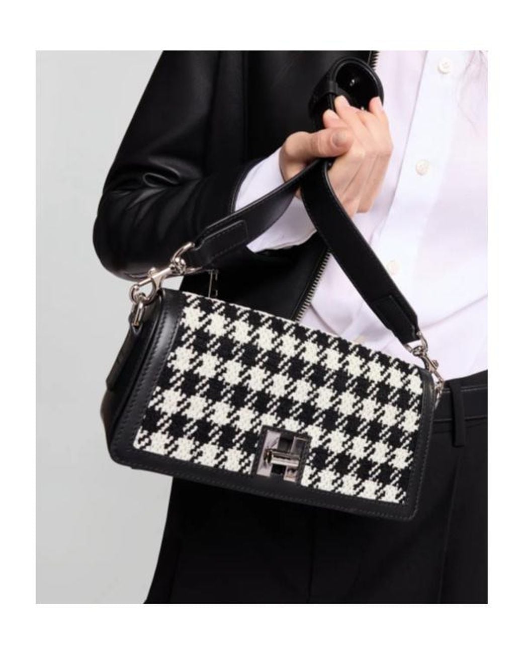 Hogan Black H-Turn Flap Bag Mini