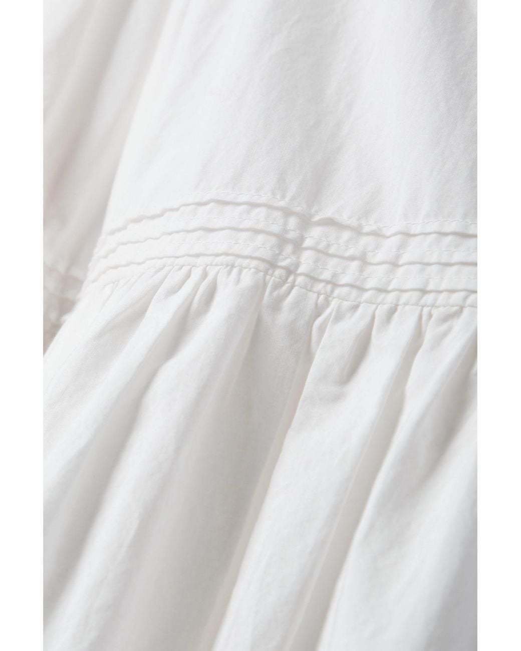 Doen White Vintage-Style Cotton Dress