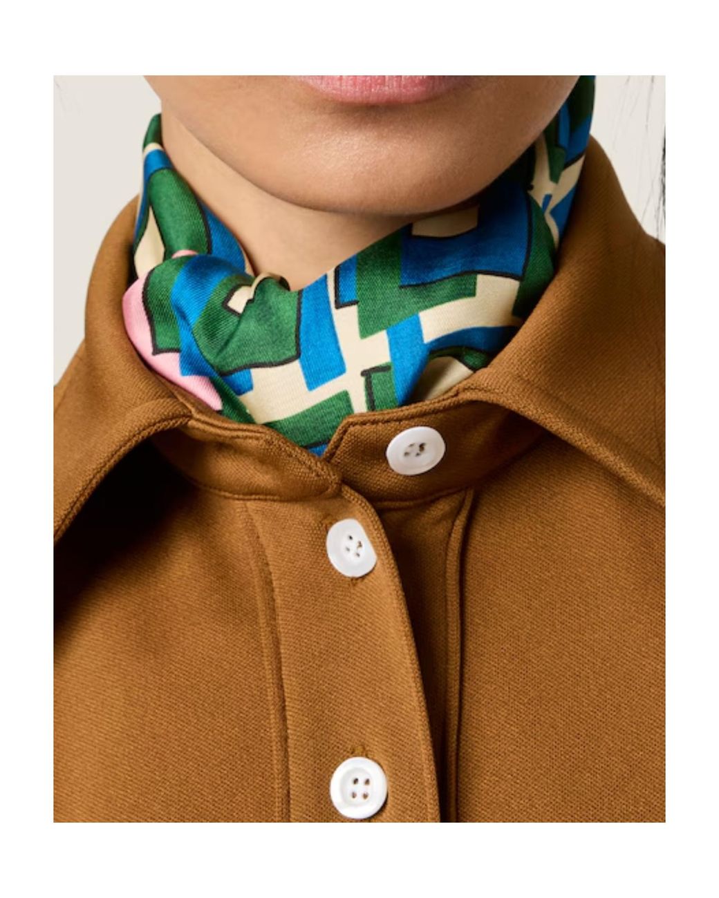 Miu Miu Brown Short-Sleeved Polo Shirt