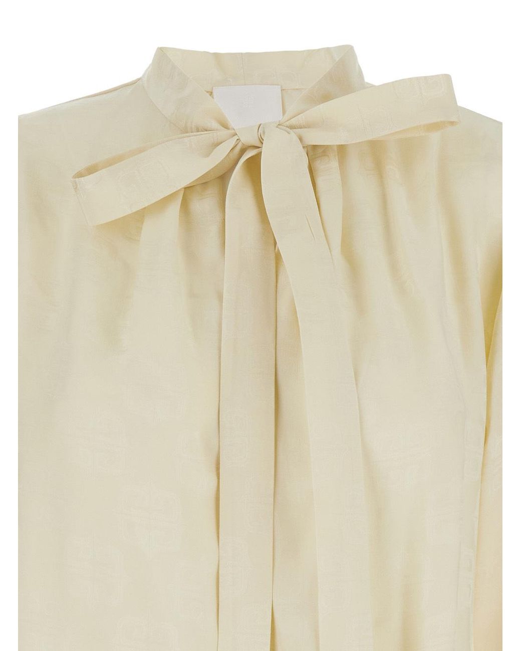 Givenchy Natural 4G Jacquard Long-Sleeved Blouse