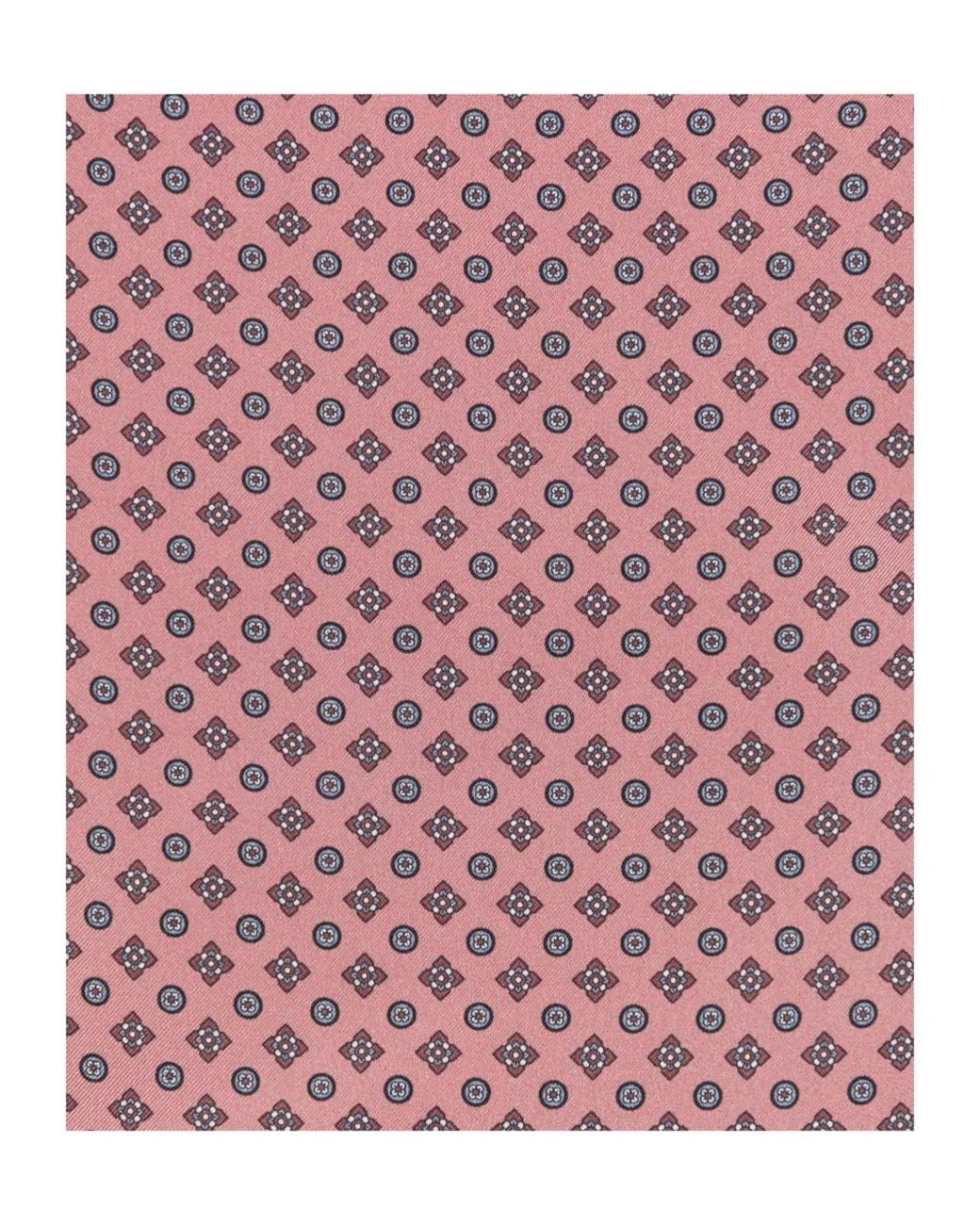 Brioni Pink Printed Pocket Square for men