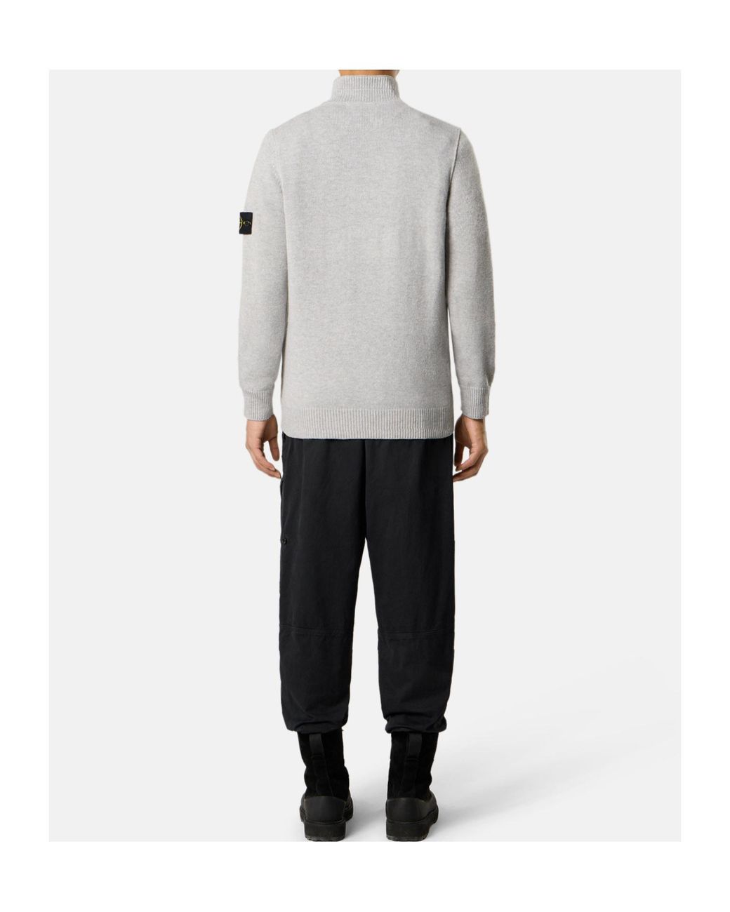 Stone Island Gray Turtleneck Knit Jumper for men