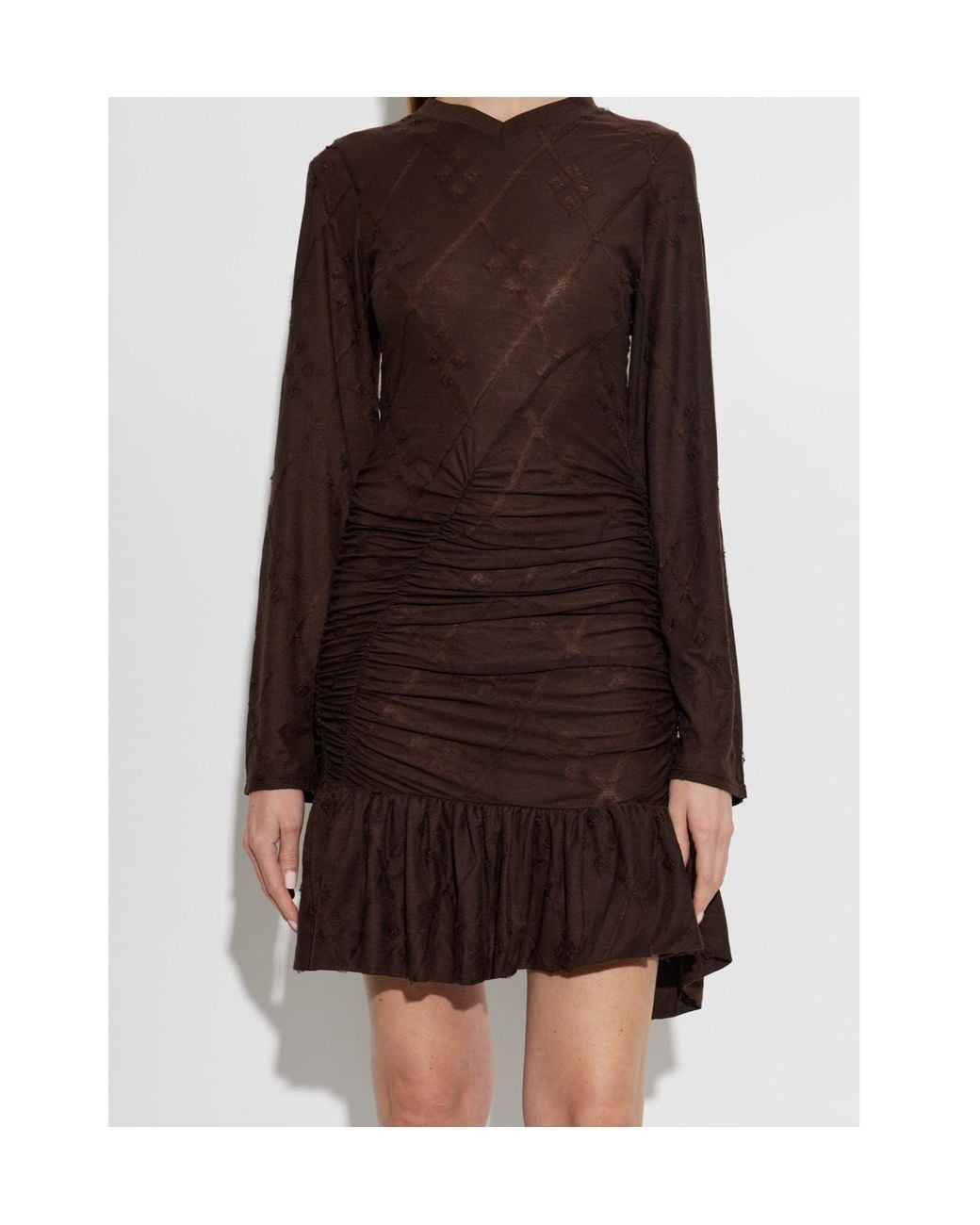 IRO Brown Long-Sleeved Dress