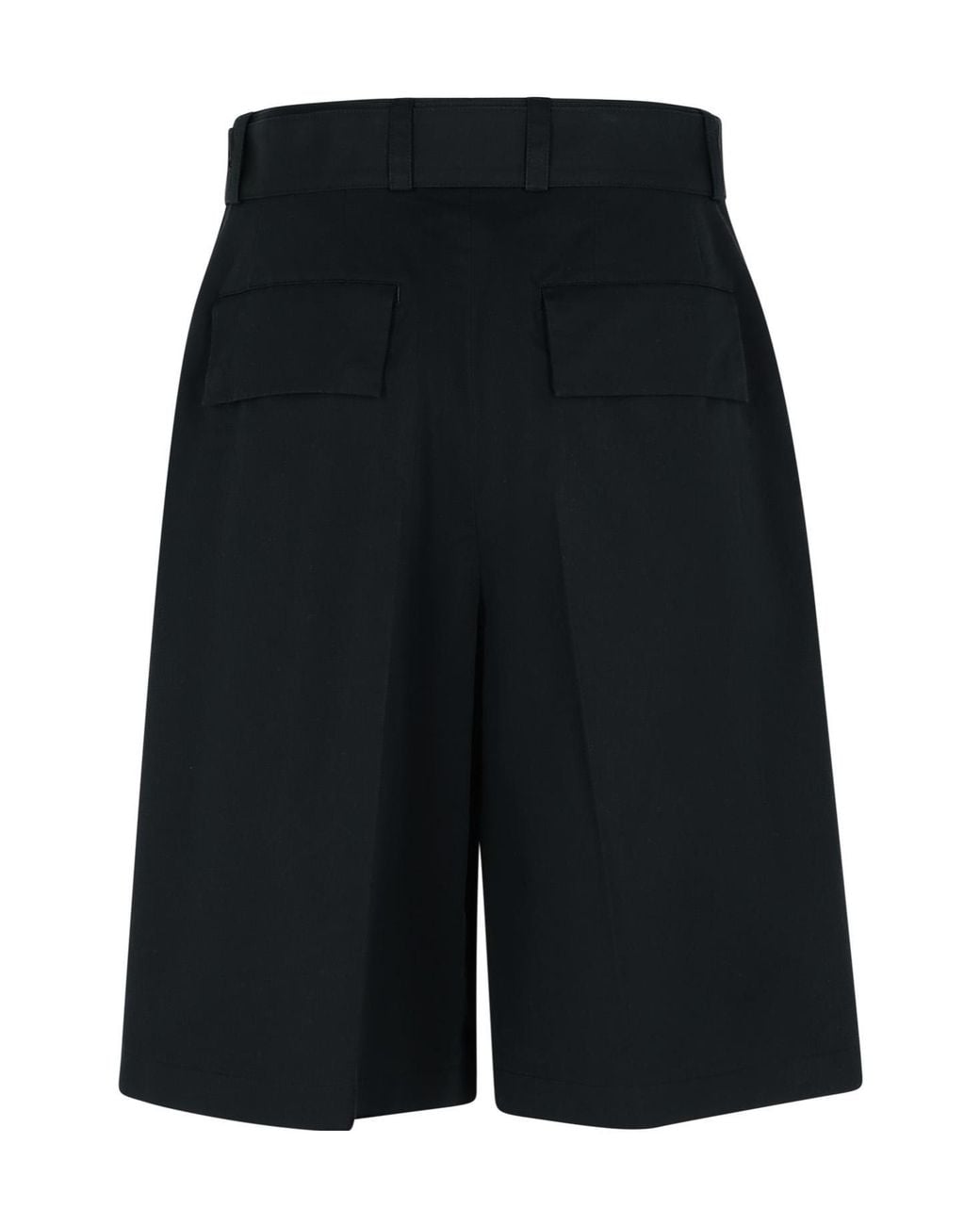 Jil Sander Black Belted Knee-Length Bermuda Shorts for men