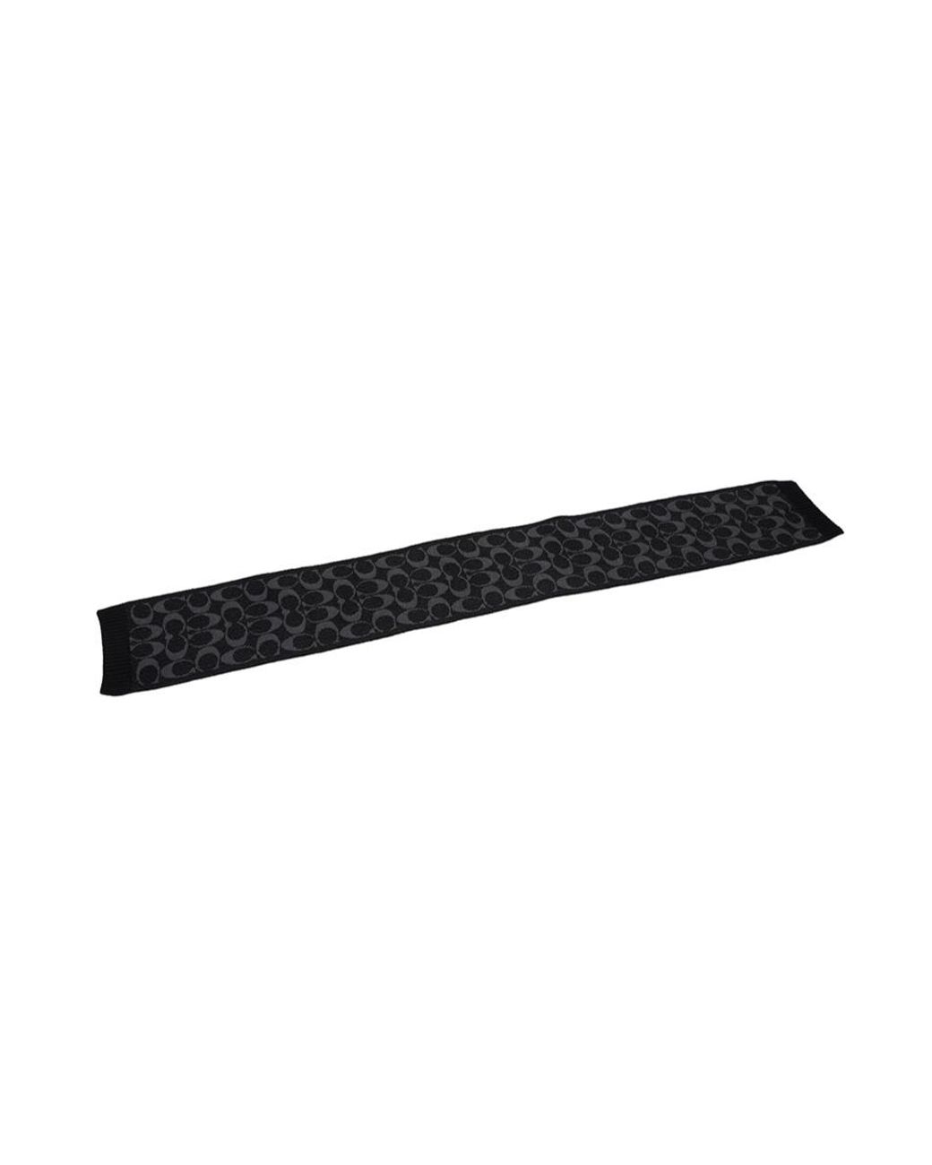 COACH Black Ribbed Scarf for men