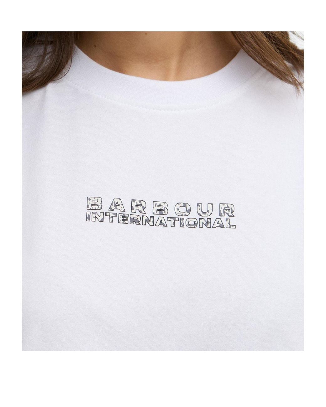 Barbour White Logo-Detail T-Shirt
