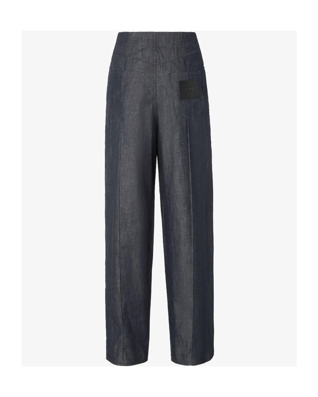 Fendi Gray High Waist Wide-Leg Jeans
