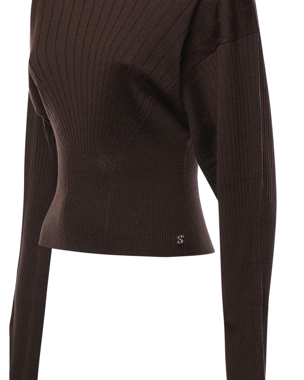 Sportmax Black Slim Fit Knitted Top
