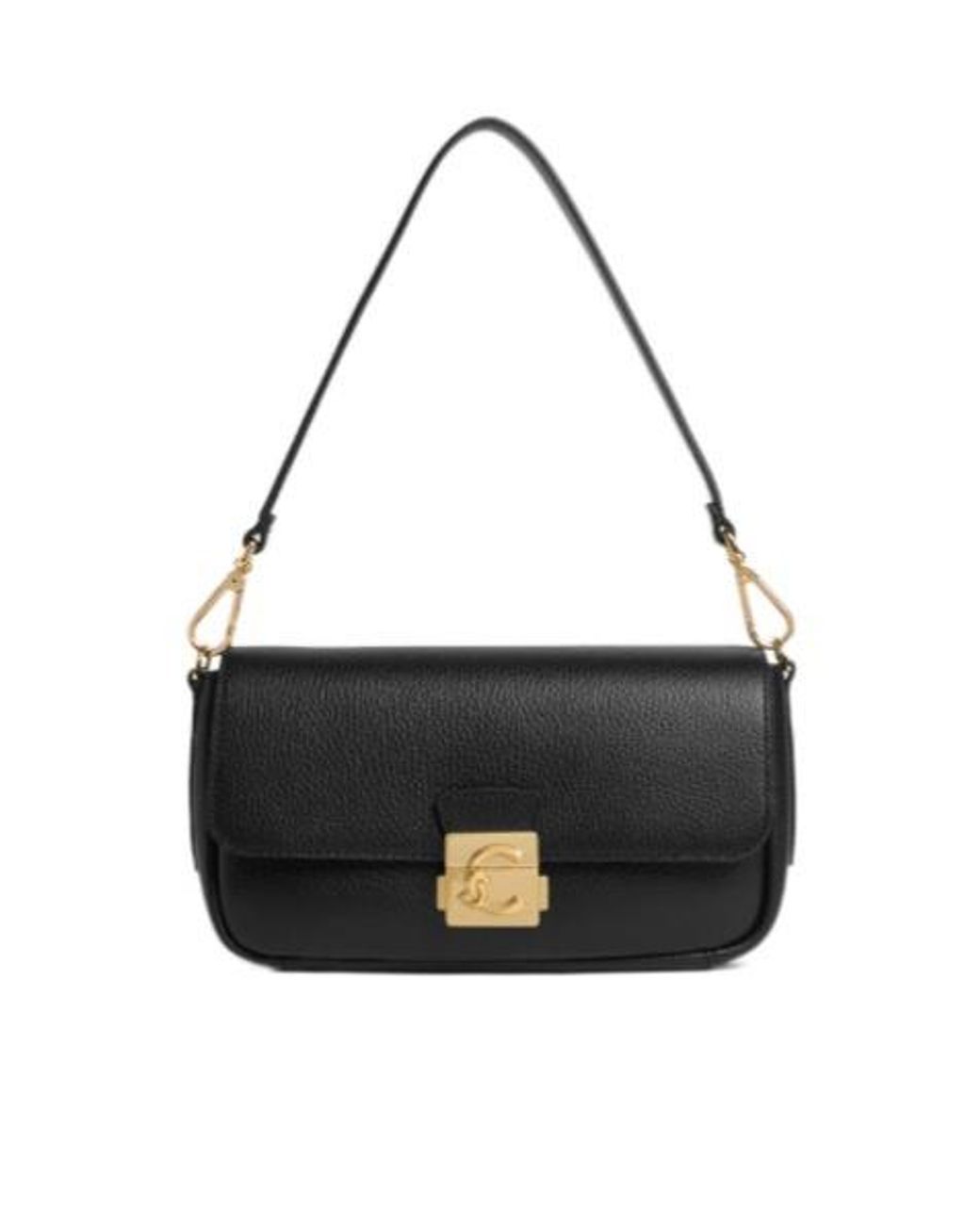 Coccinelle Black C-Me Lock Medium Shoulder Bag