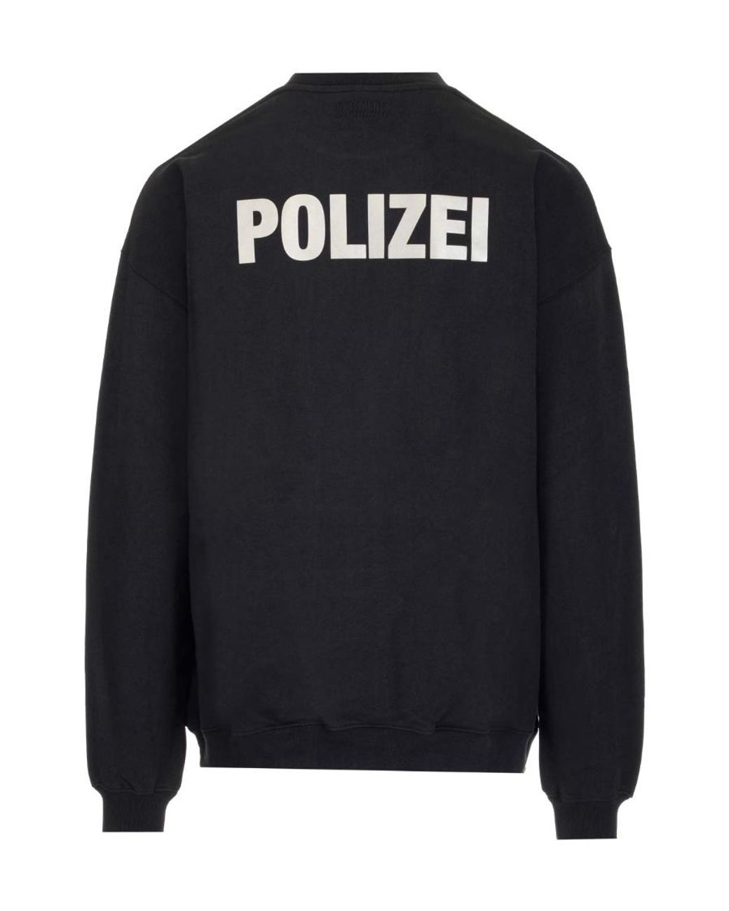 Vetements Black Text Print Sweatshirt for men
