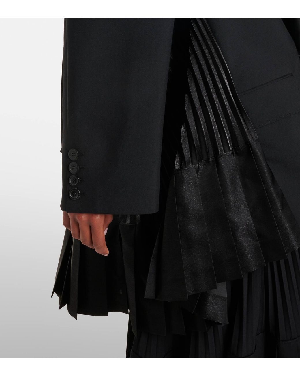 Junya Watanabe Blue Pleated Blazer Dress