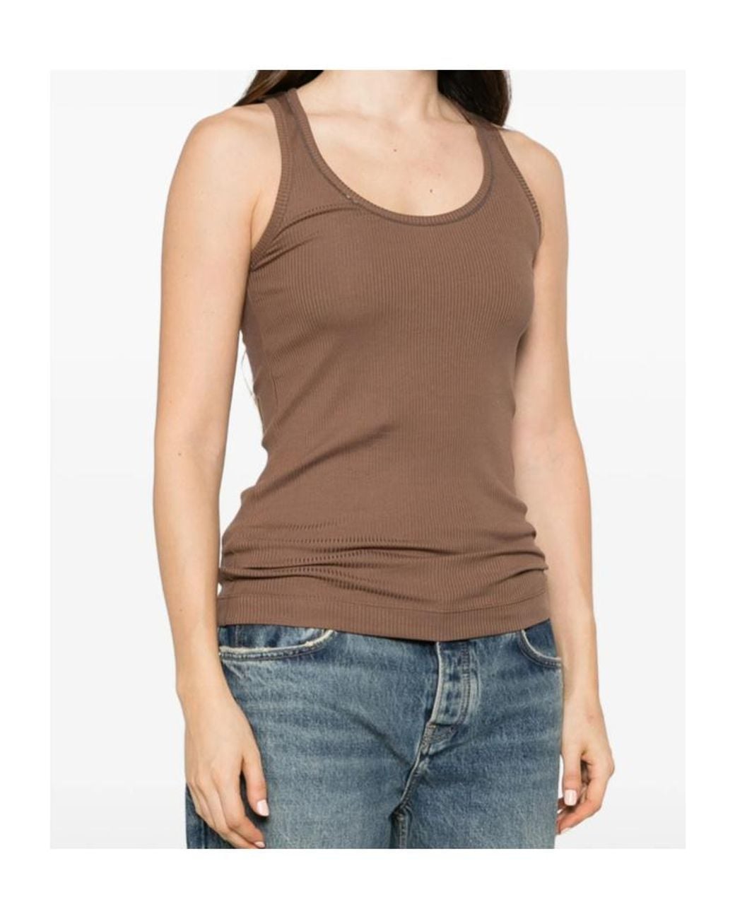 Brunello Cucinelli Brown Sleeveless Top