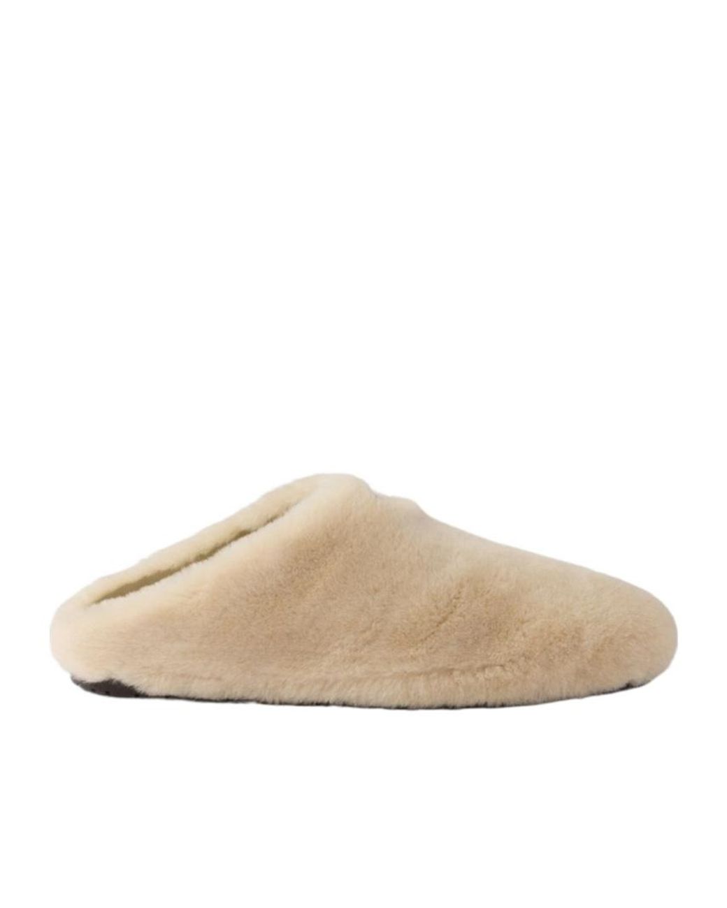 Prada Natural Triangle-Logo Mules